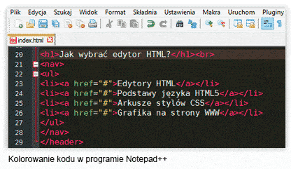 Web design. Kolorowanie składni